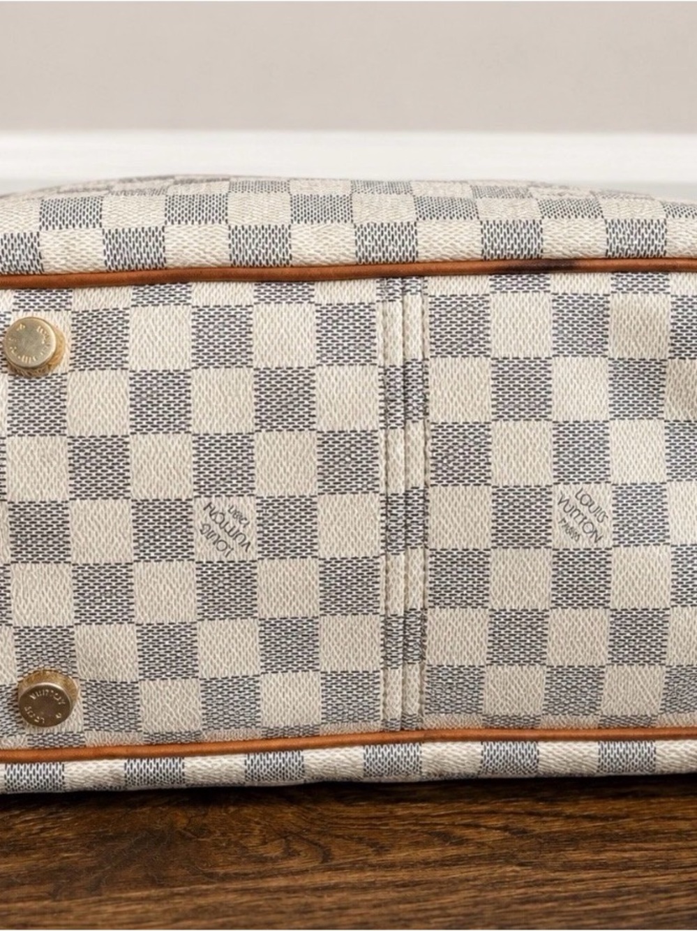 Louis Vuitton Figheri PM Tote Shoulder Bag Damier Azur White - Picture 10 of 16